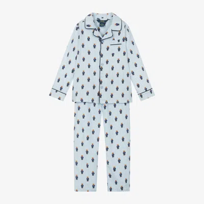 Polo Ralph Lauren Kids' Boys Blue Striped Cotton Pyjamas
