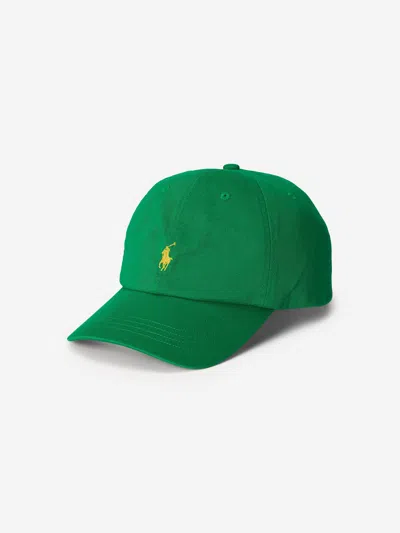Ralph Lauren Kids'  Boys Chino Twill Logo Cap In Green
