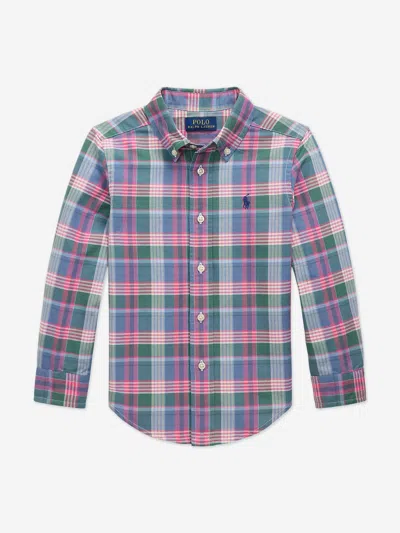 RALPH LAUREN RALPH LAUREN BOYS CLASSIC OXFORD CHECKED SHIRT