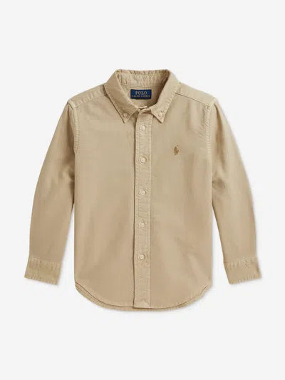 Ralph Lauren Kids'  Boys Cotton Oxford Shirt In Neutral