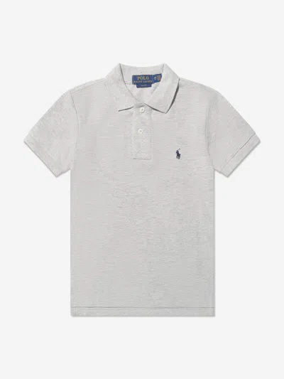 Ralph Lauren Kids' Boys Custom Fit Polo Shirt In Grey