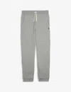 Polo Ralph Lauren Dark Sport Heather Boys' Logo-embroidered Tapered-leg Cotton-blend Jogging Bottoms In Dark Sport Heather (grey)