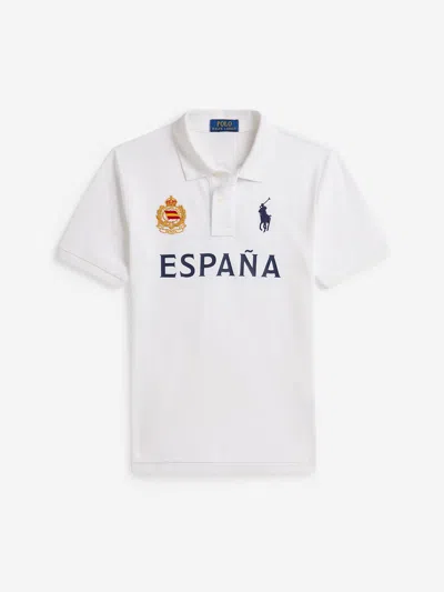 Ralph Lauren Kids'  Boys España Polo Shirt In White