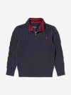 Ralph Lauren Boys Half Zip Jumper In Blue