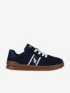 Ralph Lauren Boys Heritage Court Iii T-toe Trainers In Blue