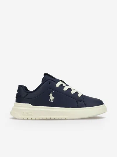Ralph Lauren Kids'  Boys Heritage Court Super Trainers In Blue