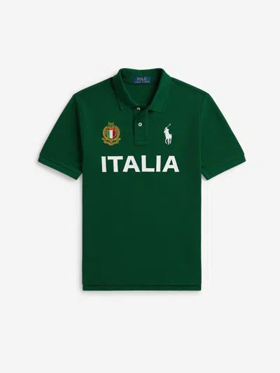 Ralph Lauren Kids'  Boys Italia Polo Shirt In Green