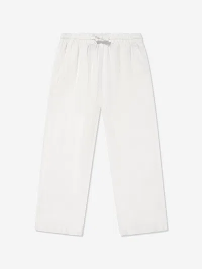Ralph Lauren Babies' Boys Linen Trousers In White