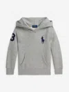Ralph Lauren Boys Logo Hoodie In Gray
