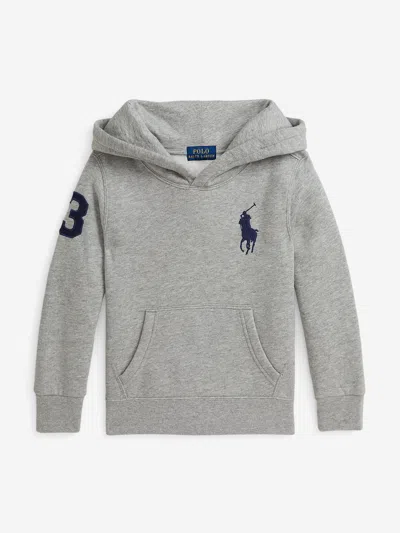 Ralph Lauren Kids' Boys Logo Hoodie In Gray