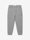 Polo Ralph Lauren Dark Sport Heather Boys' Logo-embroidered Tapered-leg Cotton-blend Jogging Bottoms In Grey