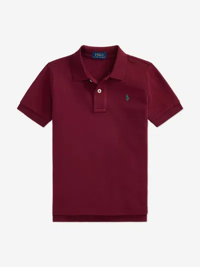 Ralph Lauren Kids'  Boys Logo Polo Shirt In Red