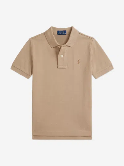 Ralph Lauren Kids'  Boys Logo Polo Shirt In Brown