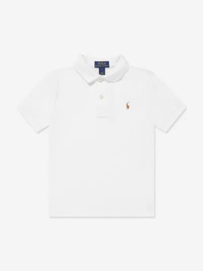 Ralph Lauren Kids' Boys Logo Polo Shirt In White