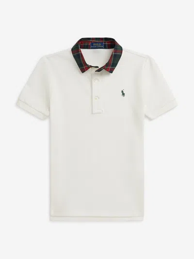 Ralph Lauren Kids' Boys Logo Polo Shirt In White