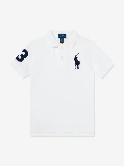 Ralph Lauren Kids'  Boys Logo Polo Top In White