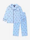 Polo Ralph Lauren Polo Pony Cotton Pyjama Set In Blue