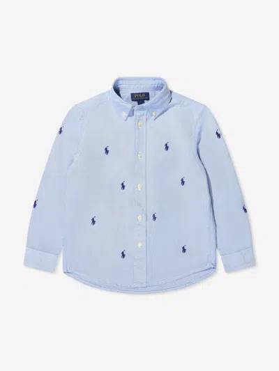 Polo Ralph Lauren Kids' Ralph Lauren Boys Logo Shirt In Blue