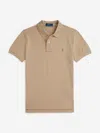 Ralph Lauren Boys Logo Polo Shirt In Brown