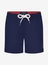 RALPH LAUREN BOYS LOGO SWIM SHORTS XL - UK 13 - 14 YRS BLUE