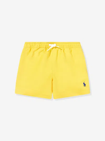 Ralph Lauren Kids'  Boys Logo Swim Shorts In Yellow
