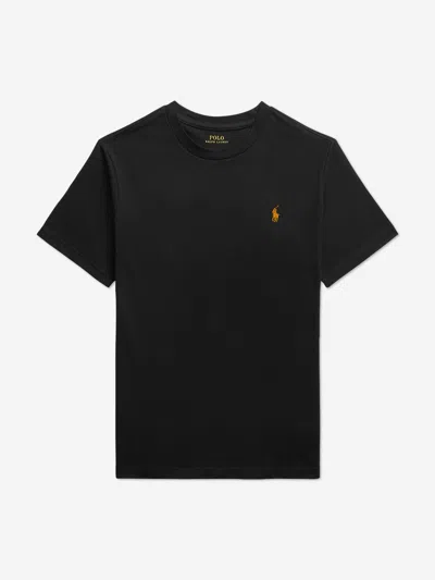 Ralph Lauren Babies'  Boys Logo T-shirt In Black