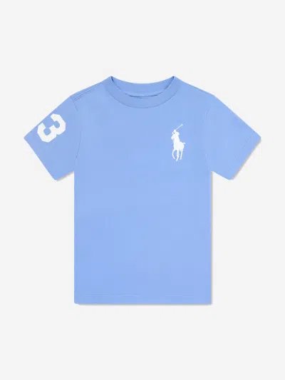 Ralph Lauren Babies'  Boys Logo T-shirt In Blue