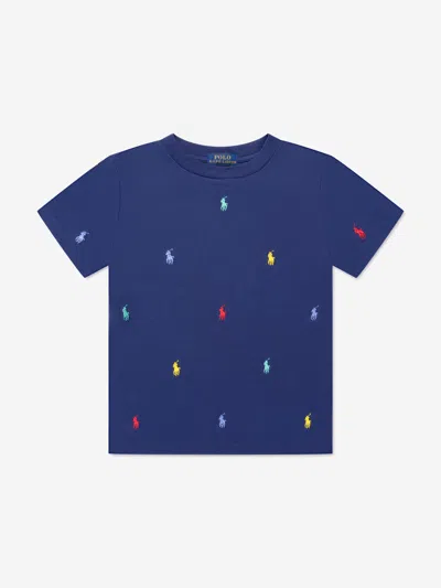 Ralph Lauren Kids' Boys Logo T-shirt In Blue