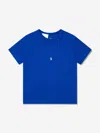 Polo Ralph Lauren Embroidered-logo Cotton T-shirt In Blue