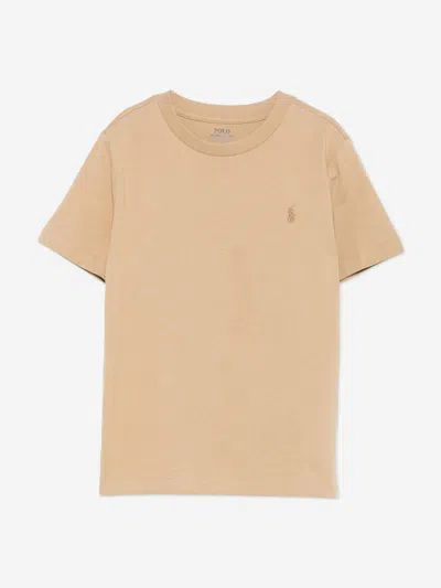 Ralph Lauren Babies'  Boys Logo T-shirt In Brown
