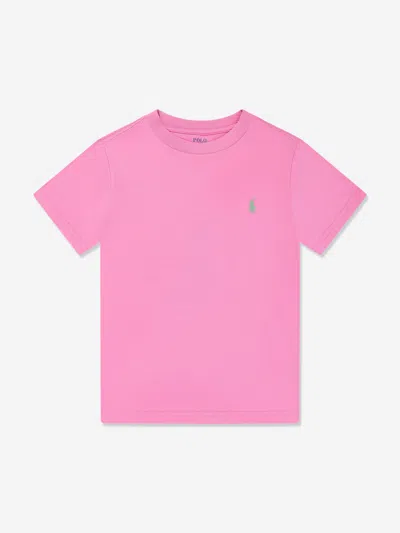Ralph Lauren Babies' Boys Logo T-shirt In Pink