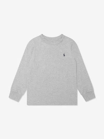 Ralph Lauren Kids' Boys Long Sleeve T-shirt In Grey