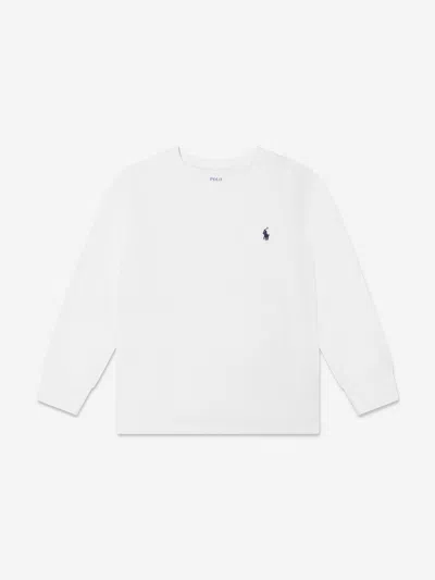 Ralph Lauren Babies' Boys Long Sleeve T-shirt In White