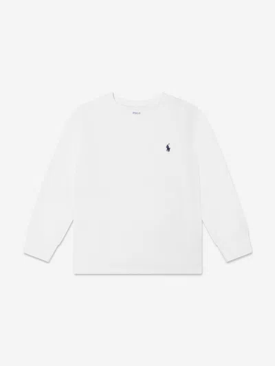 Polo Ralph Lauren Babies' Ralph Lauren Boys Long Sleeve T-shirt In White