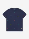 Polo Ralph Lauren Boys Multic Logo T-shirt In Blue
