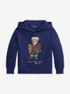 Ralph Lauren Boys Polo Bear Hoodie In Blue