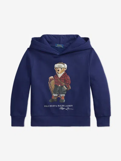 Ralph Lauren Kids'  Boys Polo Bear Hoodie In Blue