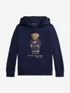 Ralph Lauren Boys Polo Bear Hoodie In Blue