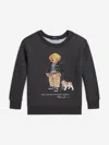 Ralph Lauren Boys Polo Bear Sweatshirt In Black