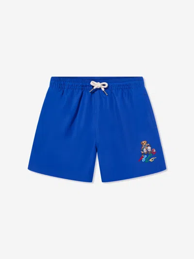 Polo Ralph Lauren Boys Blue Kids Logo-embroidered Recycled-polyester Swim Shorts 2-12 Years