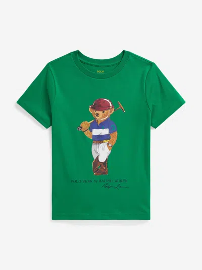 Ralph Lauren Babies'  Boys Polo Bear T-shirt In Green