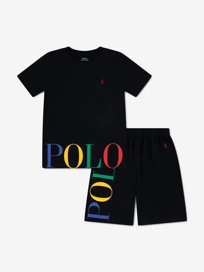 Ralph Lauren Kids'  Boys Polo Short Pyjama Set In Black