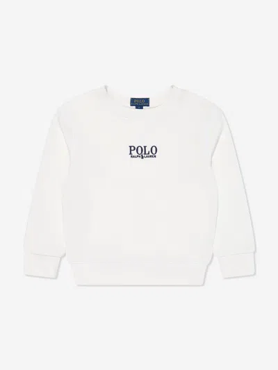 Ralph Lauren Kids'  Boys Polo Sweatshirt In White