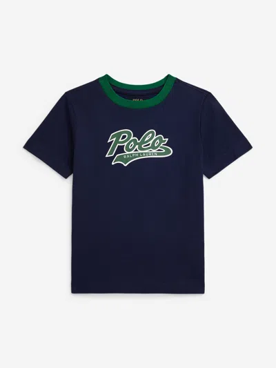 Ralph Lauren Babies'  Boys Polo T-shirt In Blue
