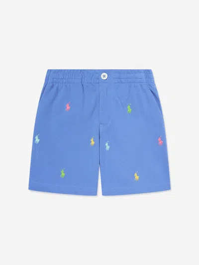 Ralph Lauren Kids' Boys Prepster Logo Shorts In Blue