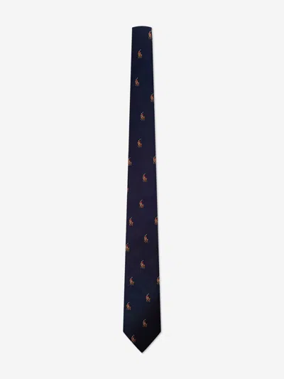 Polo Ralph Lauren Babies' Ralph Lauren Boys Silk Polo Player Tie In Blue