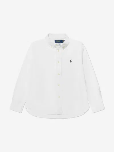 Polo Ralph Lauren Kids' Ralph Lauren Boys Slim Fit Oxford Shirt In White
