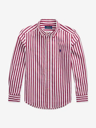 POLO RALPH LAUREN RALPH LAUREN BOYS STRIPED LOGO SHIRT