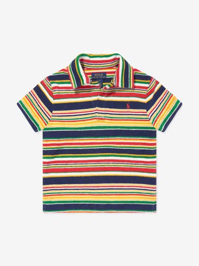 Ralph Lauren Kids'  Boys Striped Polo Shirt In Yellow
