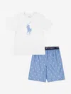 Ralph Lauren Boys T-shirt And Shorts Pyjama Set In Multi